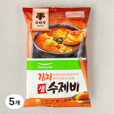 풀무원 김치 생 수제비 2인분, 5개, 423.2g