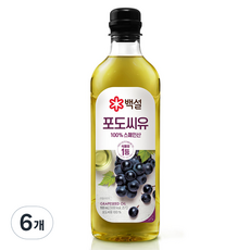 백설 포도씨유, 900ml, 6개