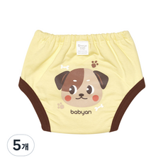 베이비앙 5중 방수 배변훈련팬티, 바둑이, 5개