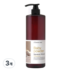 로더베르 시그니처 퍼퓸 샴푸 베이비파우더향, 1000ml, 3개