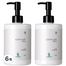 살림백서 오푼티아 앤 밤부 대용량 핸드로션 체리블라썸향, 6개, 300ml