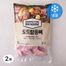 도드람한돈 등뼈 (냉동), 3kg, 2개