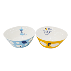 yamaka 山加商店 MOOMIN 陶瓷二入碗組, 魯魯米 + 阿金, 1組