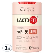락토핏 생유산균 베베 60포, 120g, 3개