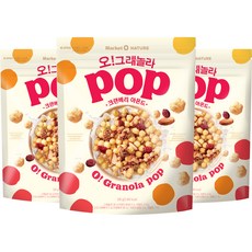 마켓오네이처 오그래놀라 팝 크랜베리 아몬드, 520g, 3개 - 오그레