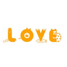 데코사랑 그래픽스티커 러브애니멀, G(오렌지)