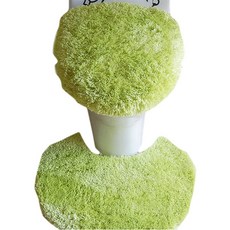 러블리 변기뚜껑&바닥매트SET 그린, 1세트, 1개