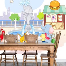 어린이방뮤럴벽지