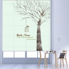 스코홈 북유럽 감성 롤스크린 / Tree&Bird