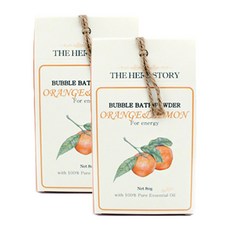 더허브스토리 버블바스파우더 오렌지&레몬, 80g, 2개