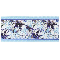 컬러리빙 테이블 러너 플라워라인, 블루, 170 x 32 cm