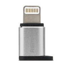 리맥스 수퍼 커넥션 마이크로 5핀 TO 애플 8핀 젠더 RA-USB2, RA-USB2(실버), 1개