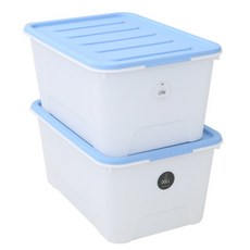  가쯔 멀티블럭 리빙박스 56L 블루 2개 