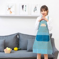 체크앞치마