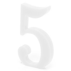 室內裝飾立式數字, 5（白色）