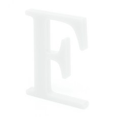 Kuu 大寫字母造型擺飾, F（白）