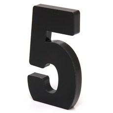 壓克力立式裝飾大寫數字, 5（黑色）