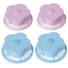 리버그린 플라워 세탁거름망 핑크 2p + 블루 2p, 4개, 1세트