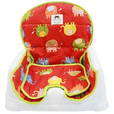 Lovestitchi 孩童餐椅墊+靠墊, 大象款 紅色