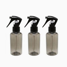 병도매닷컴 DT120 흑색투명 건스프레이 용기, 검정캡, 3개입
