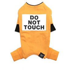 퍼피엔젤 반려견용 DO NOT TOUCH 오버롤 OR205, YELLOW