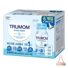 트루맘 프리미엄 액상분유 1단계 180ml x 6p + 니플, 6개입