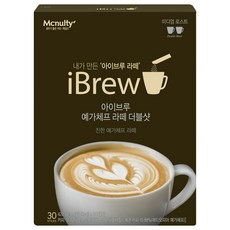 맥널티 아이브루 예가체프 라떼 더블샷 커피믹스, 14g, 30개