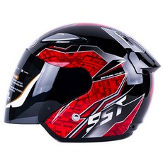 SST 크라운 오토바이 헬멧, 블랙레드