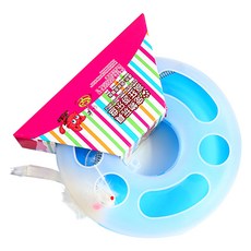 이코디 마우스 라운드 반려묘 장난감 랜덤 발송 25 x 25 x 8 cm, 블루, 1개