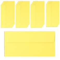 투영디자인 컬러 가로봉투, Yellow, 20개입