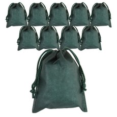 봄91 끈조리개 부직포백 15 x 18 cm, 그린, 10개입