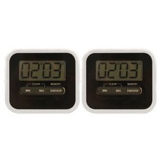 블럭마트 자석 주방 디지털타이머, 블랙, 2개