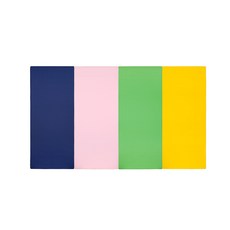 퍼니존 퍼니테라피 블루비비드 시리즈4 유아폴더매트 대, 블루 + 베이비핑크 + 그린 + 옐로우