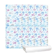 송월타월 에어샤워 쓸쓸한토끼 빙글빙글 샤워타월 10p + 수입행주30, 하늘, 1세트