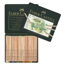 FABER-CASTELL 輝柏 鉛筆蠟筆套組 TIN 112124, 24 種顏色