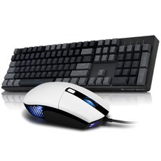앱코 HACKER 다크그레이 믹스 PBT 키캡 레인보우 LED 기계식키보드 청축 K3000 + 마우스 A660 3360센서, K3000(키보드), A660(마우스), 키보드(블랙), 마우스(화이트)