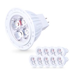 씨티오 LED MR16 램프 4W 10p, 전구색(오렌지색), 10개