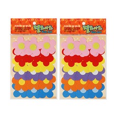 동기오피스 펠트아트 왕꽃 18p x 2세트, 혼합 색상(DF-1057)