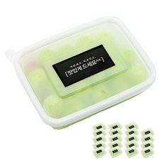 도나앤데코 pp내열 아담한 사각 일회용 용기 한칸 20p + 블랙 스티커 맛있게드세요 20p, 1세트