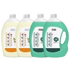 아토세이프 세탁선생 진드기 액체세제 3.1L x 2p + 섬유유연제 블루밍플라워향 3.1L2p, 1세트