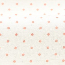 고이즈미 코튼 특 양면 도비다이마루 KINT 베이비 도트 패브릭원단, 아이보리 + 연한 핑크