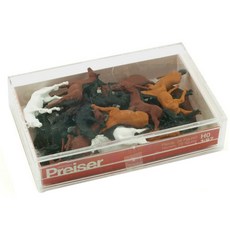 PREISER 레프리카 1/87 말 도색 동물미니어처 피규어 26p 세트 PRS144078FG, 1세트