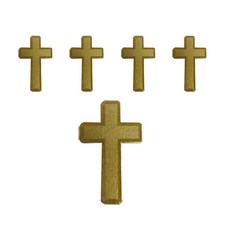럭키심볼 크리스챤의 상징 24K골드 십자가 전자파 차단 스티커, 혼합 색상, 5개입