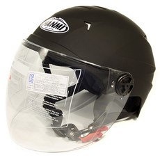 오토바이 헬멧-추천-한미 캐리비 솔리드 오토바이 헬멧, 무광블랙