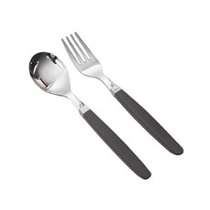 라온누리 아동용 픽미 컬러 베이직 수저세트, 초코, 숟가락1p + 포크1p