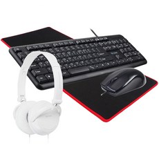 디디존 키보드마우스세트 DMK-200 + GOON 게이밍 장패드 + 헤드셋 DH-200, 키보드마우스(DMK-200), 헤드셋(DH-200), 키보드(스톤블랙), 마우스(스톤블랙), 헤드셋(화이트)