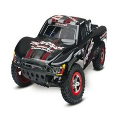 TRAXXAS CB58034-2 Slash 1/10 RTR Short Course Truck w/On Board Audio XL-5 ESC RC카 + 2.4GHz Radio + Battery DC Charger, 혼합 색상