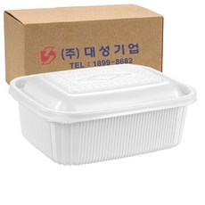 쿡앤락 성형 사각찜용기 대 3.2L 백색 세트, 100개입, 1개