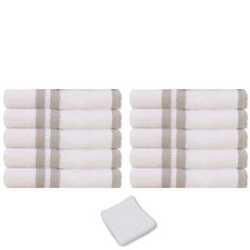 송월타월 엔티크40 타올 165g 10p + 행주30 흰색 1p, 아이보리, 1세트