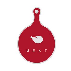 로엠디자인 양면 원형 서빙 도마 보드 미트레드, 흑록색가든플라워, 1개